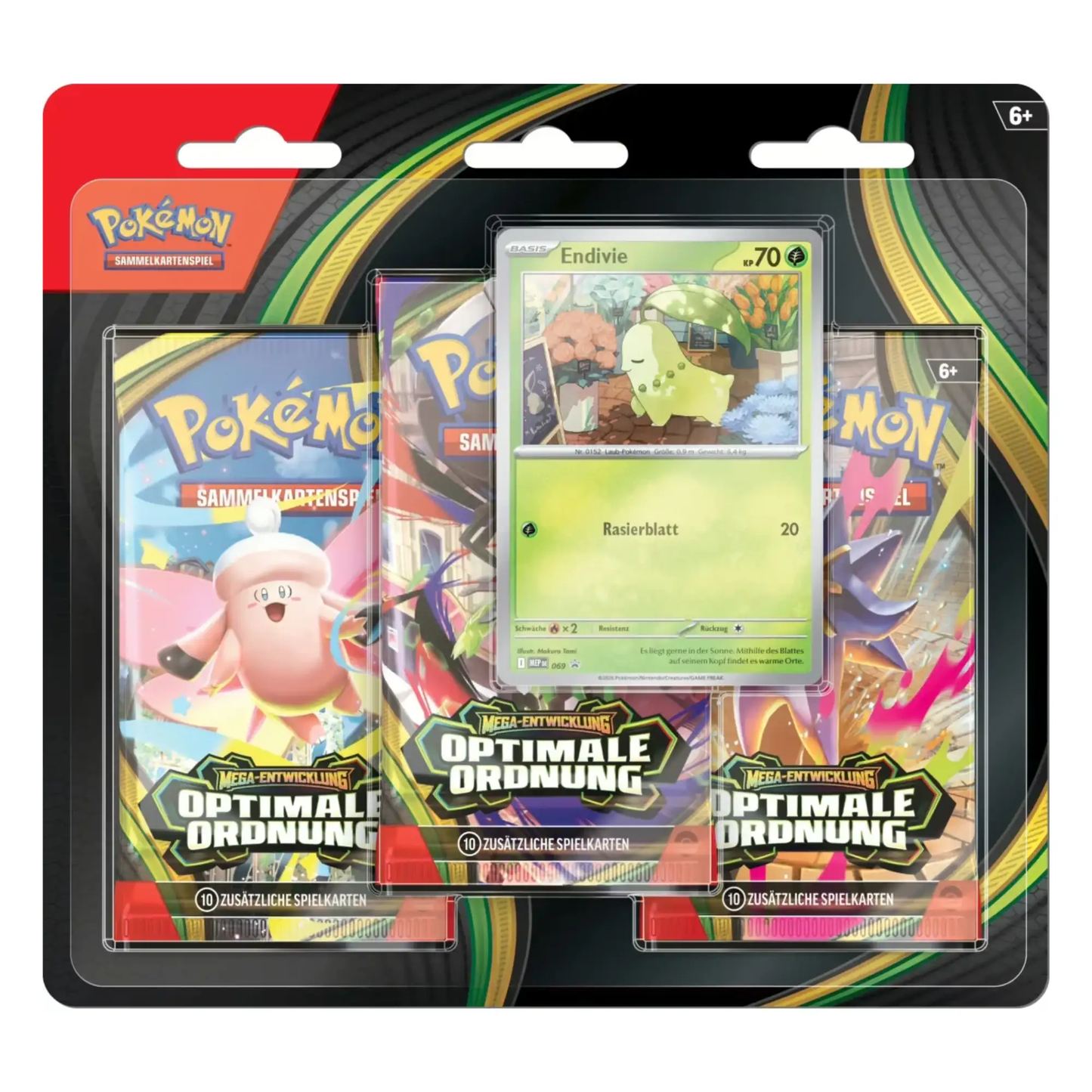 Pokémon - Optimale Ordnung 3-Pack Blister "Endivie" (DE)