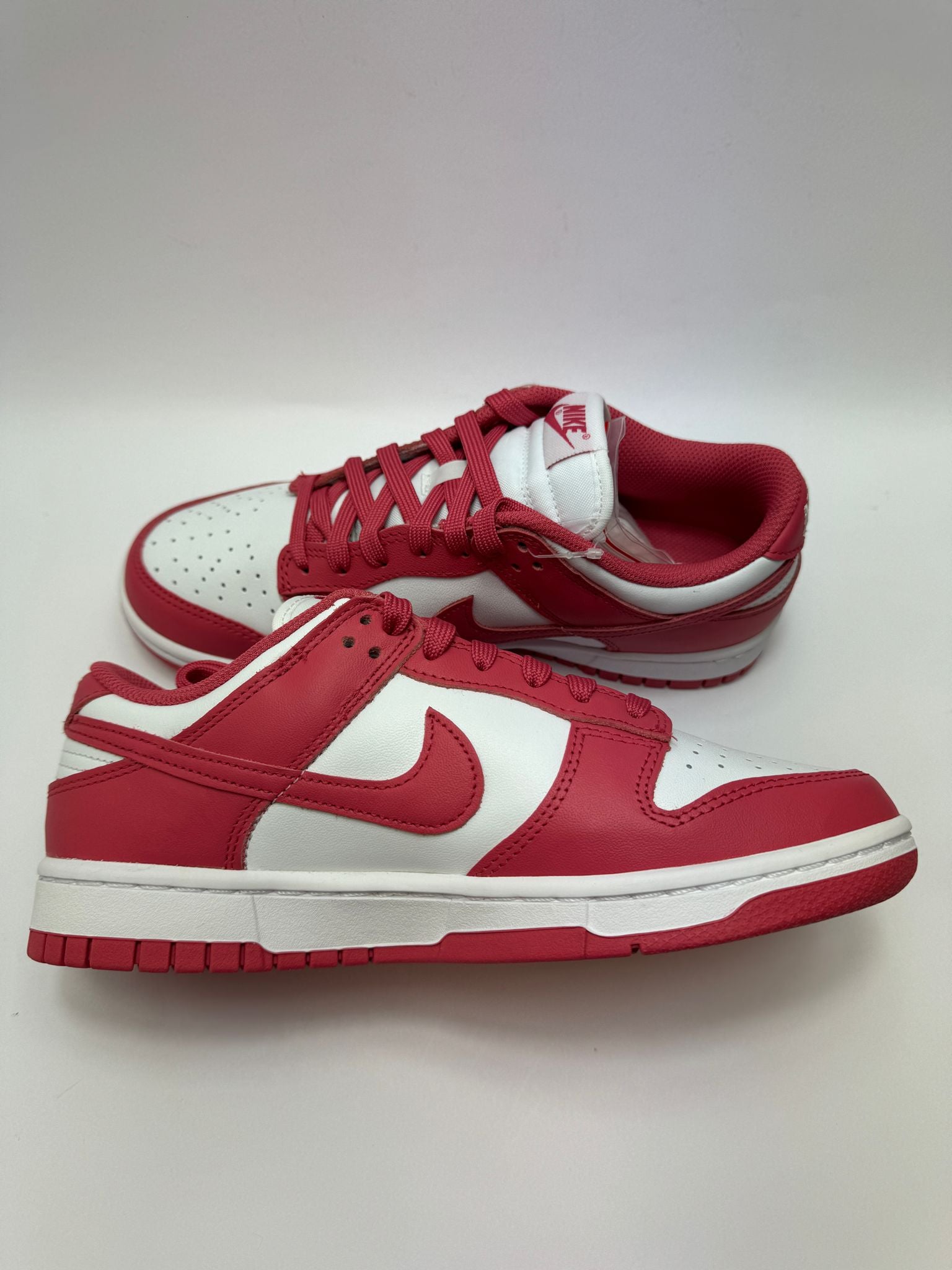 Nike Dunk Low Archeo Pink – linke Außenseite mit sanftem Rosa und klassischem Design