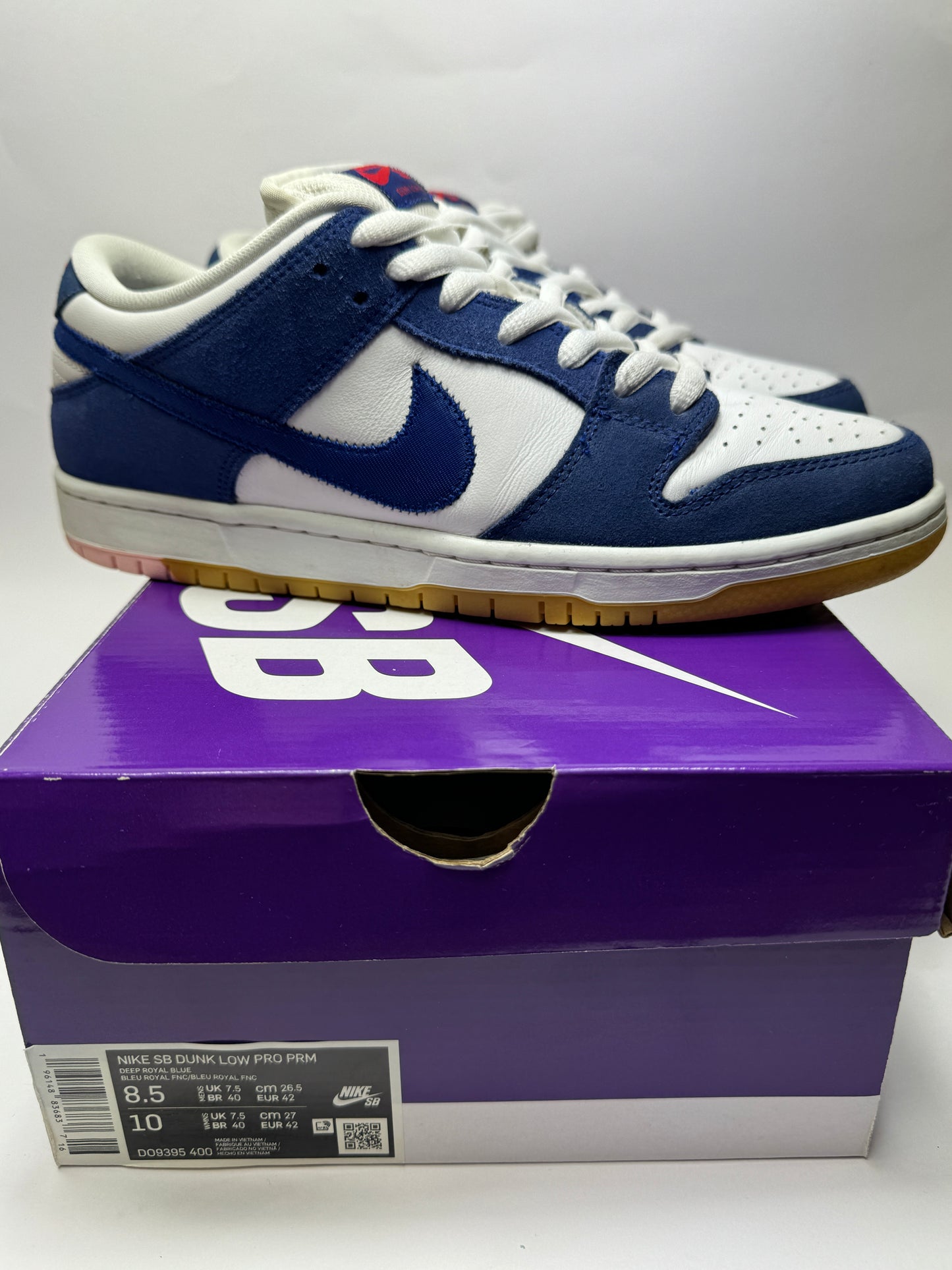 (USED) SB Dunk Low "Los Angeles Dodgers" EU42 US8.5