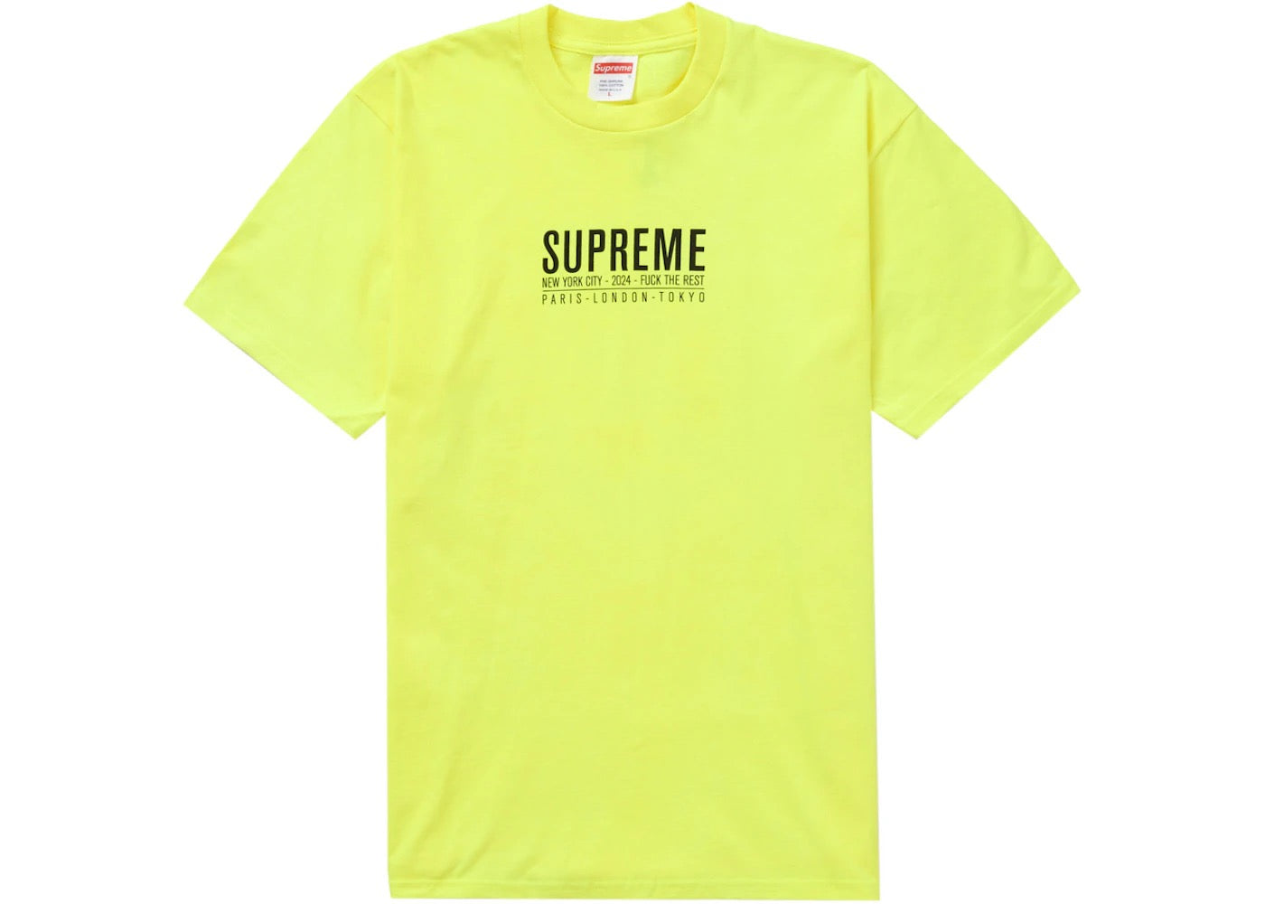 Supreme Paris Tee "Fluorescent Yellow"