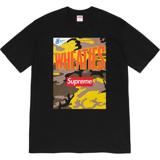 Supreme x Wheaties T-Shirt in Schwarz – limitiertes Streetwear Shirt mit Wheaties Box Print