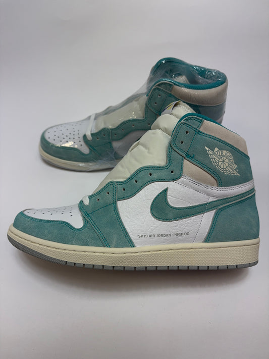 Air Jordan 1 High Turbo Green rechte Außenseite mit markanten Turbo Green Overlays