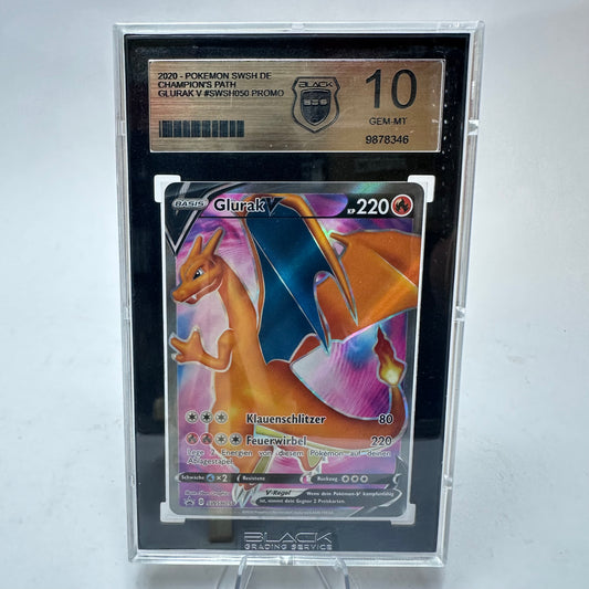 Pokémon Glurak V (DE) SWSH050 – (Black Star Promo) – BGS 10 Gem Mint