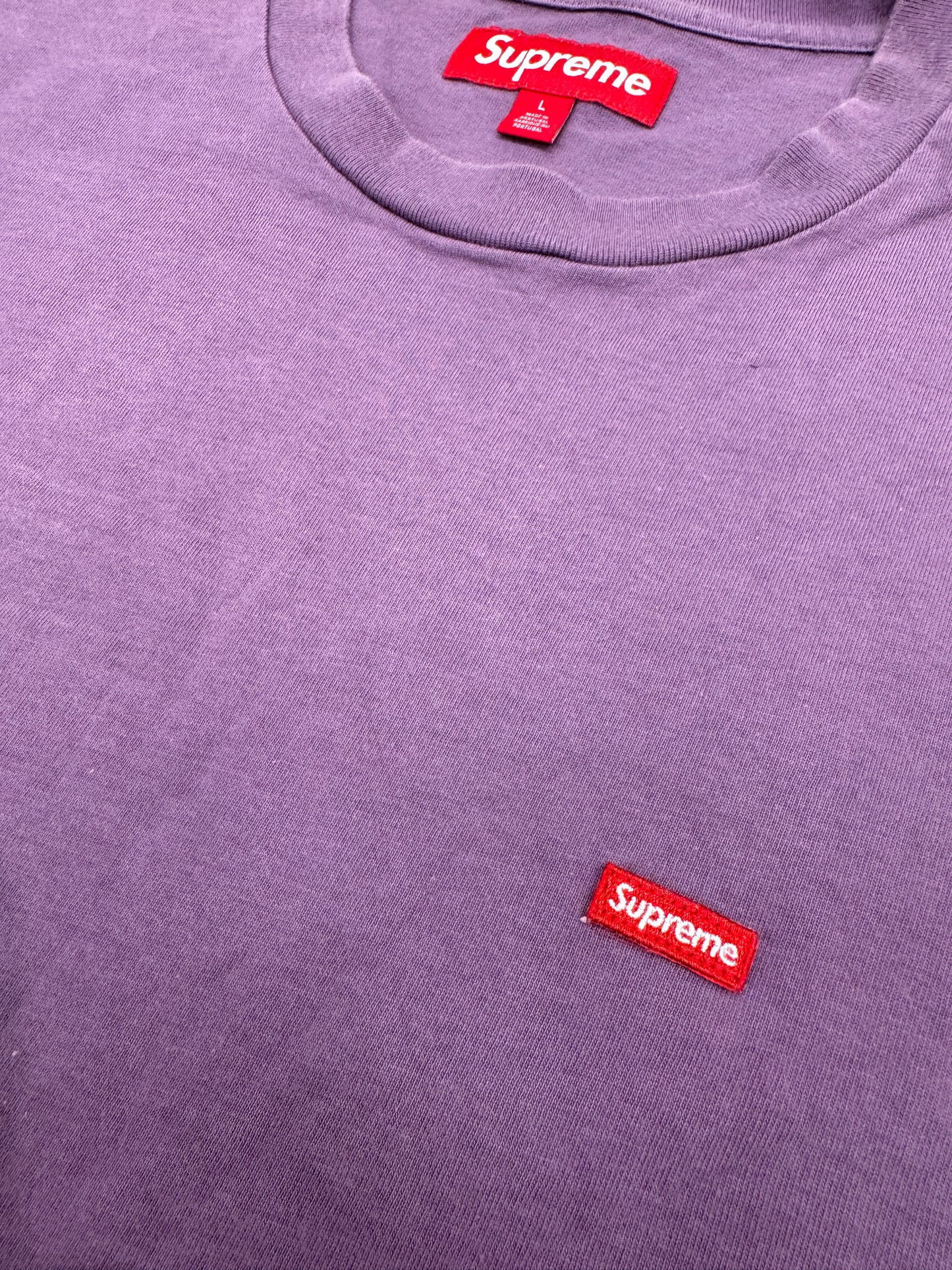 (Pre-Owned) Supreme T-Shirt "Mini Box Logo" Purple Size L