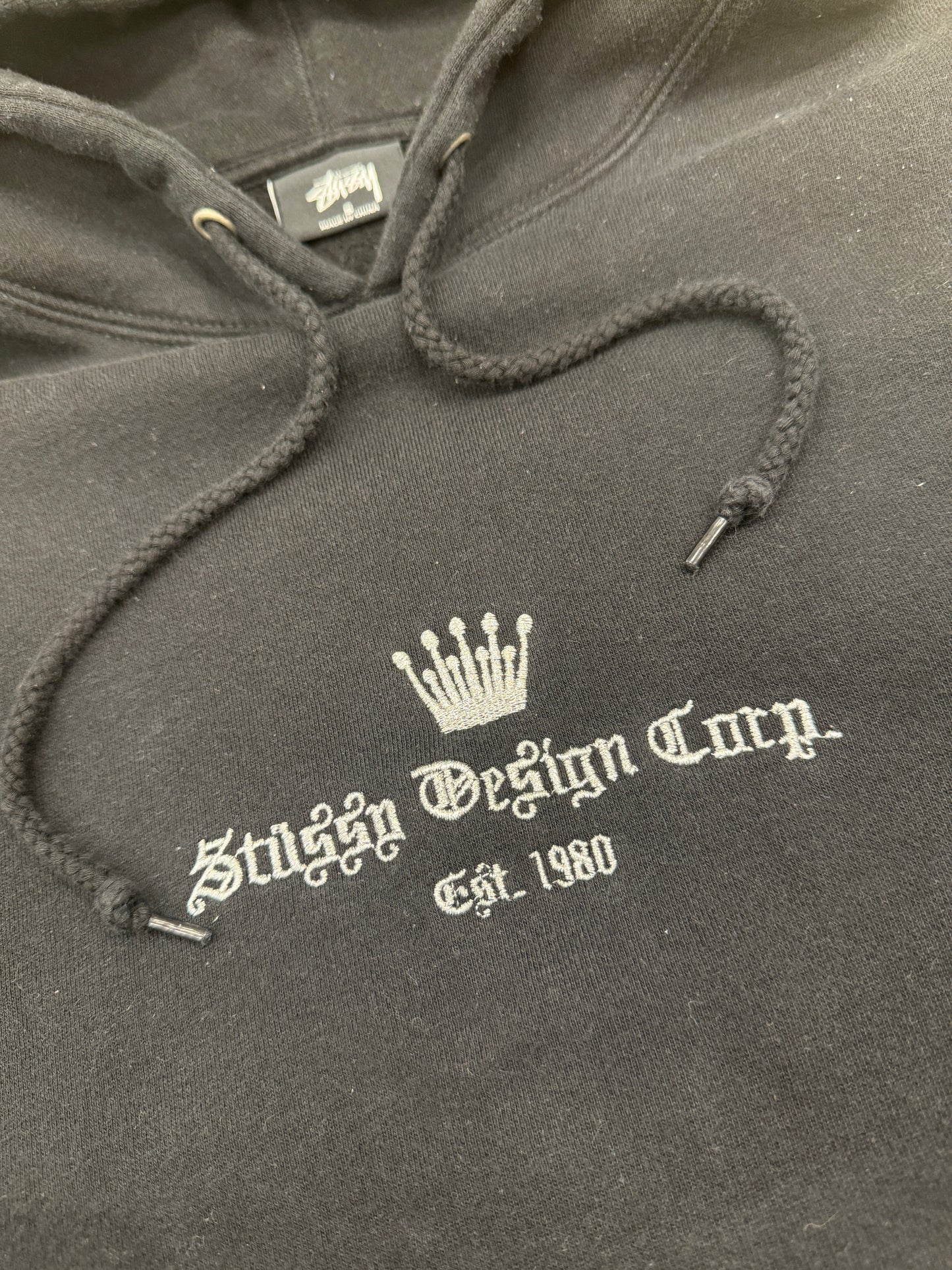 (Pre-Owned) Stüssy Hoodie "Crown" Black Size S
