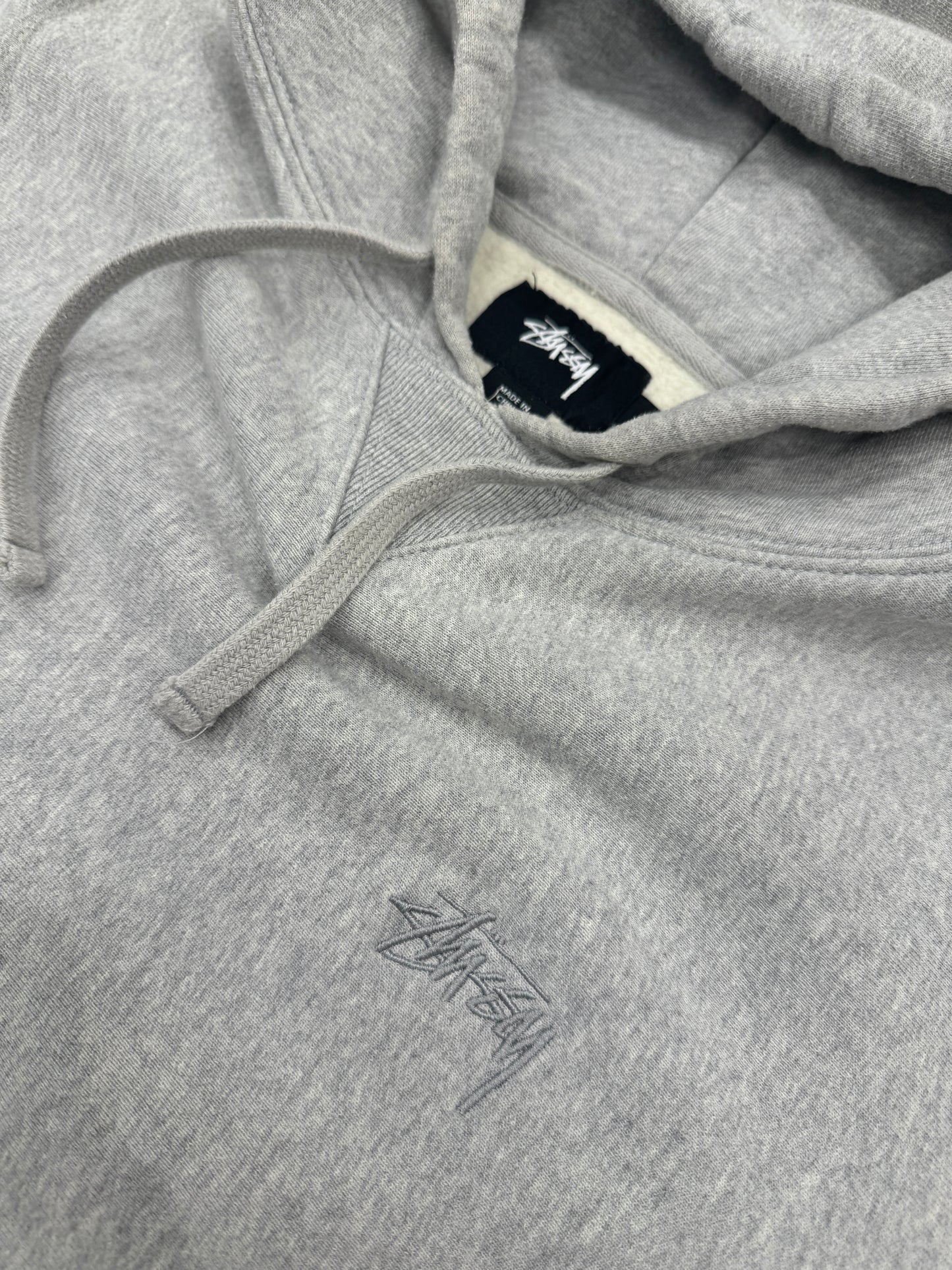 (Pre-Owned) Stüssy Hoodie "Classic Logo" Grey Size M