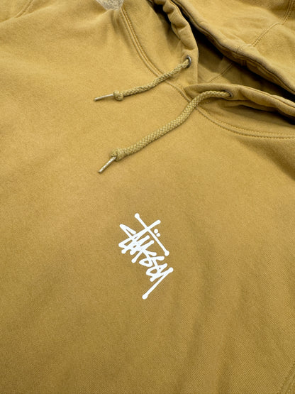 (Pre-Owned) Stüssy Hoodie "Classic Logo" Curry Size M