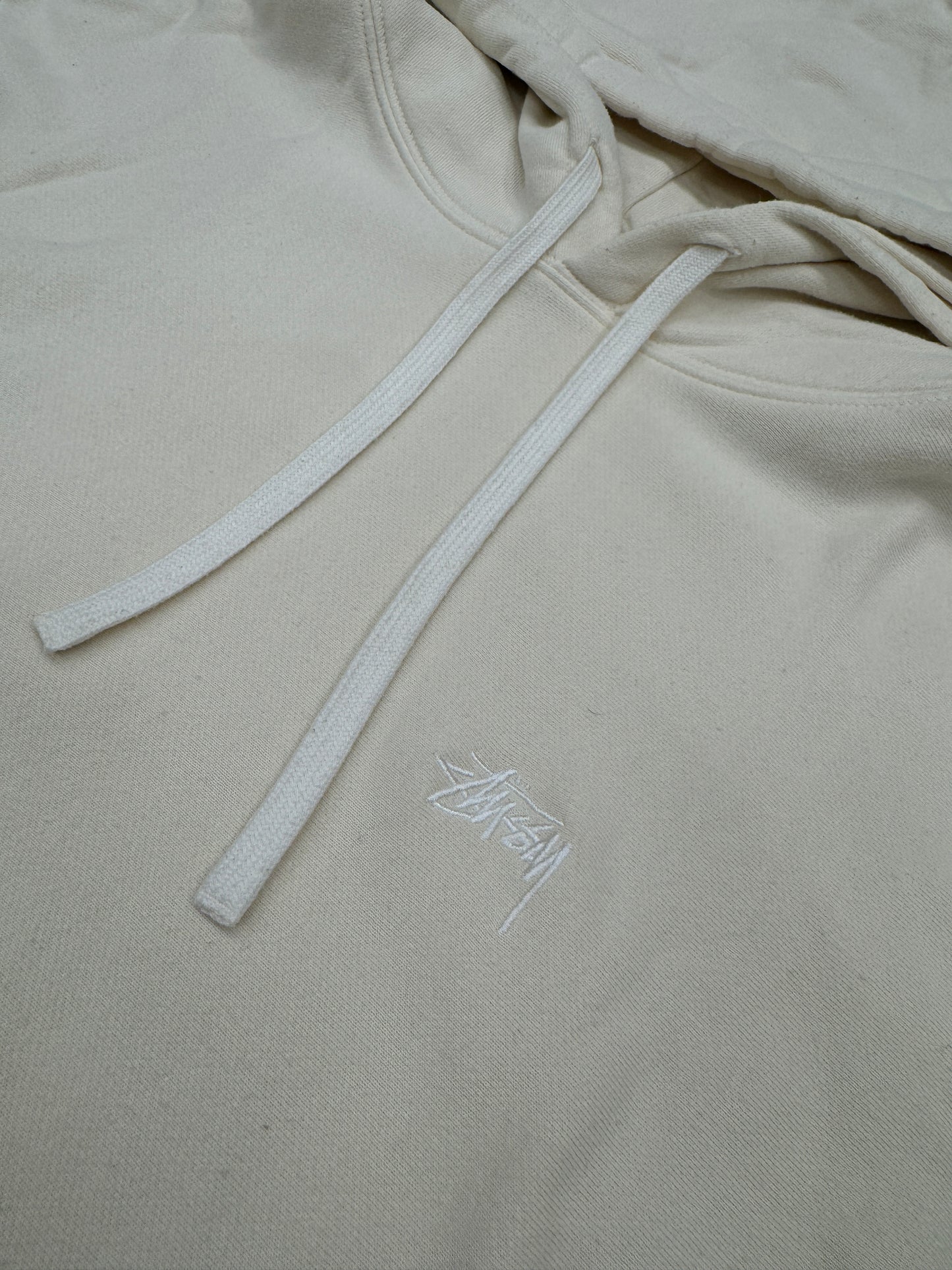 (Pre-Owned) Stüssy Hoodie "Classic Logo" Creme Size M