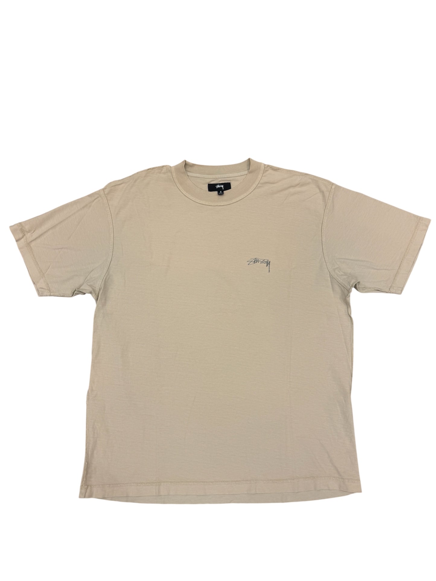 (Pre-Owned) Stüssy T-Shirt "Lazy Tee" Beige Size S