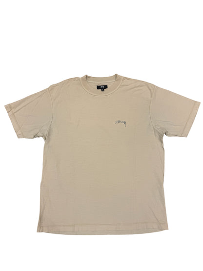 (Pre-Owned) Stüssy T-Shirt "Lazy Tee" Beige Size S