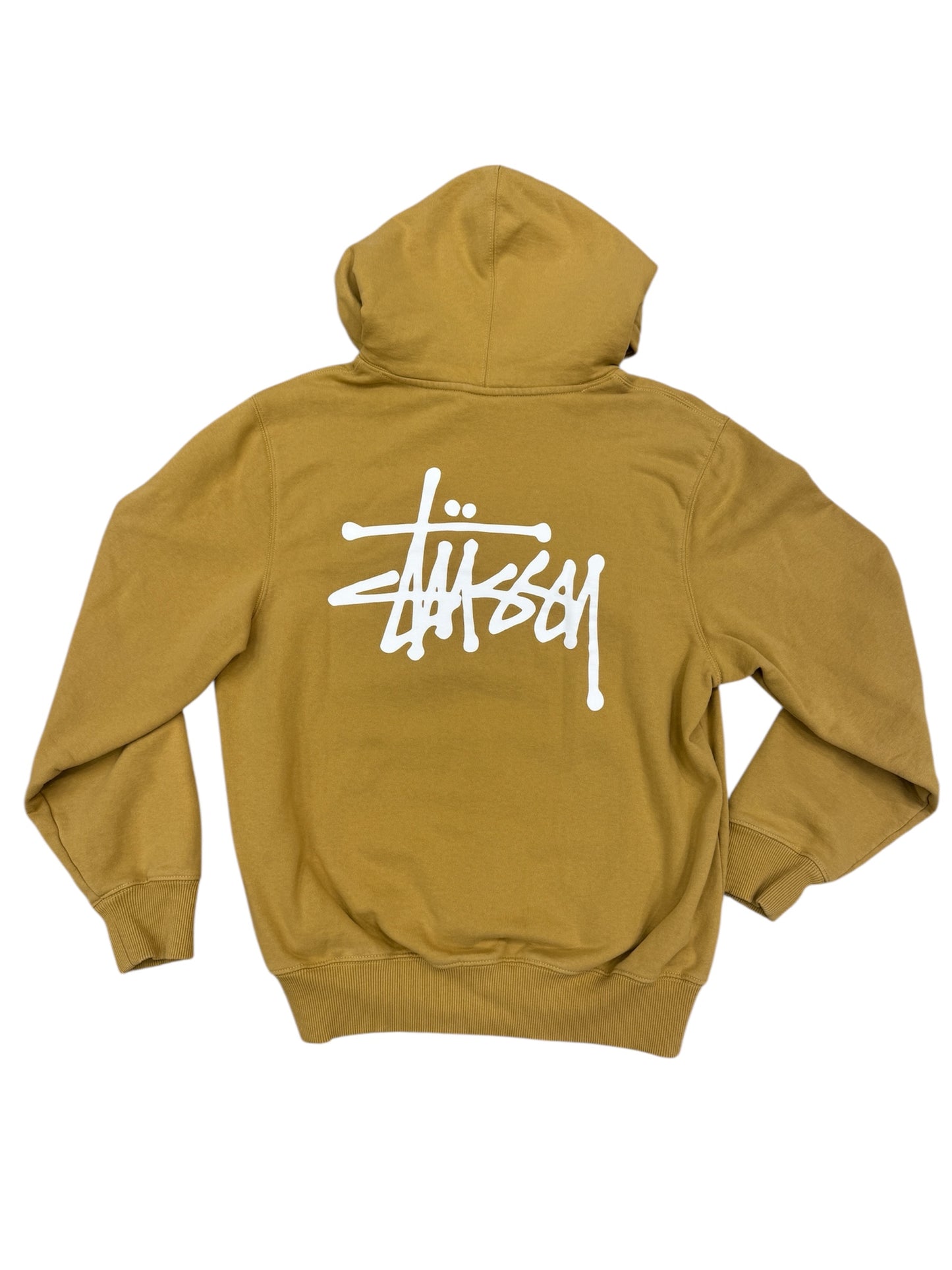 (Pre-Owned) Stüssy Hoodie "Classic Logo" Curry Size M