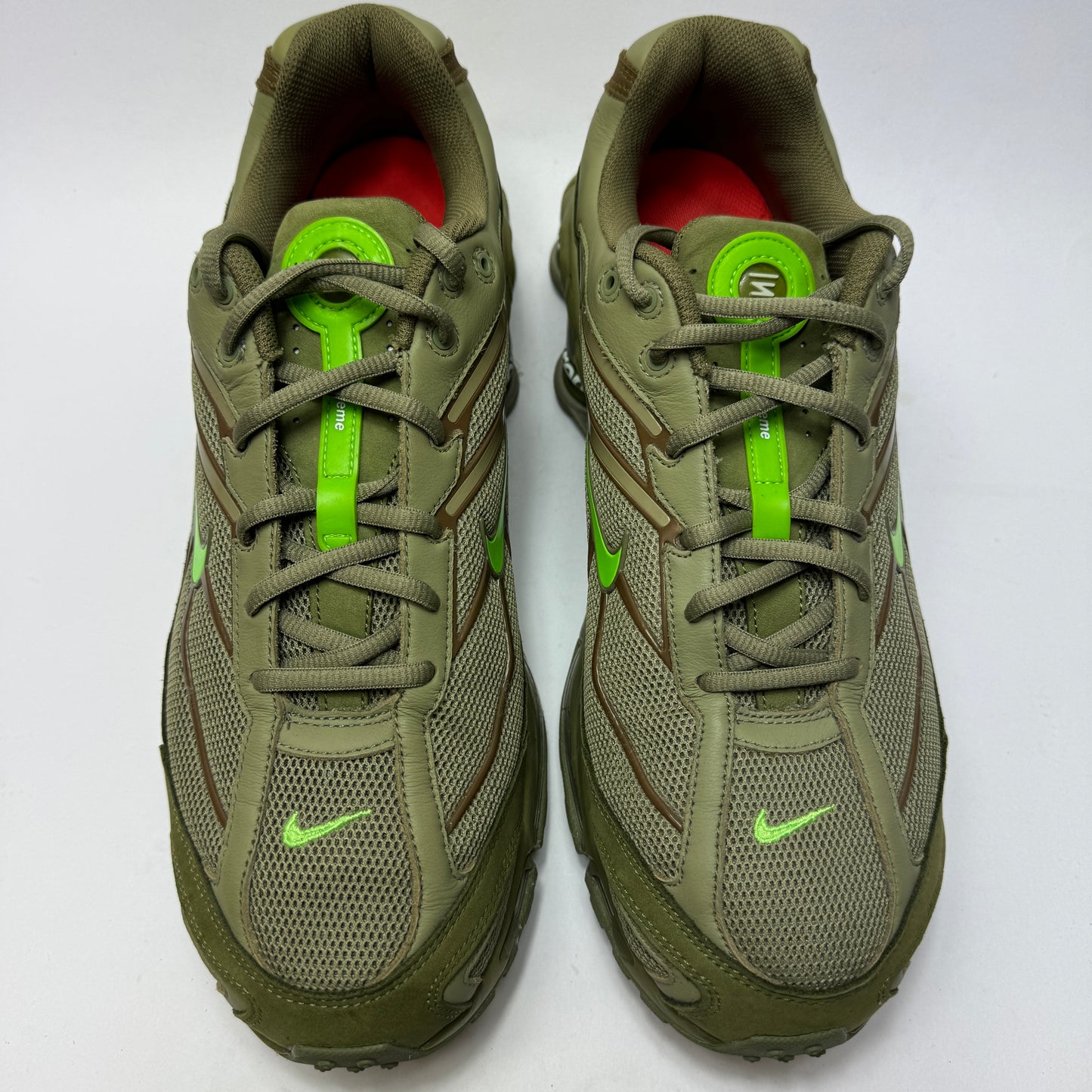 (Pre-Owned) Supreme x Nike Shox Ride 2 "Neutral Olive Electric Green" - EU47,5 US13 (No Box)
