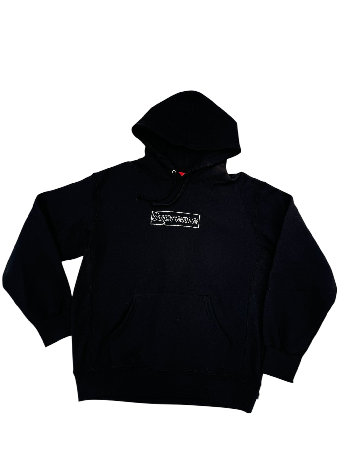 Supreme x KAWS "Chalk Logo" Hooded Sweatshirt Black