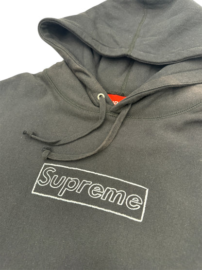 Supreme x KAWS "Chalk Logo" Hooded Sweatshirt Black