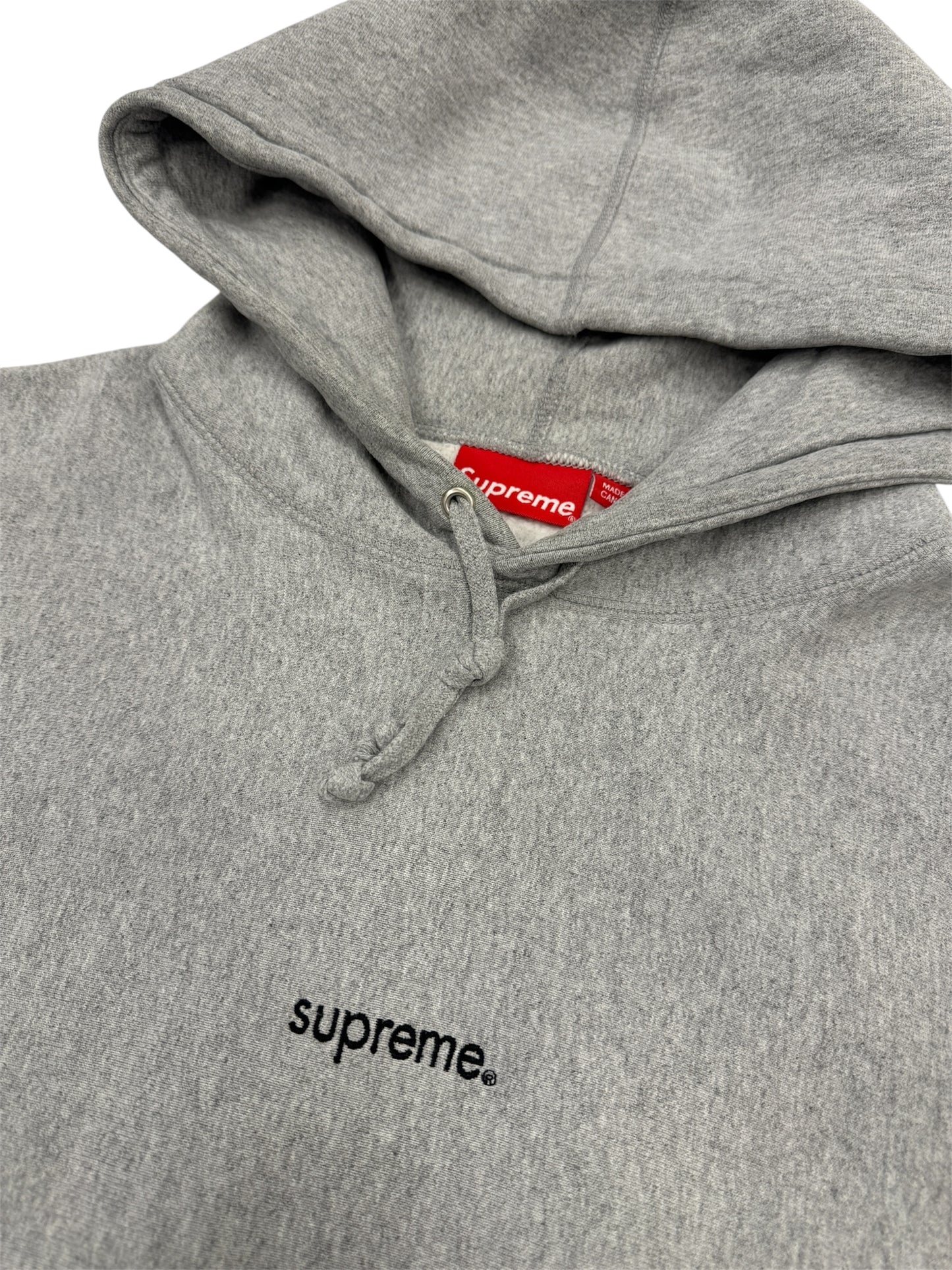 Supreme "Micro Logo" Hoodie Grey
