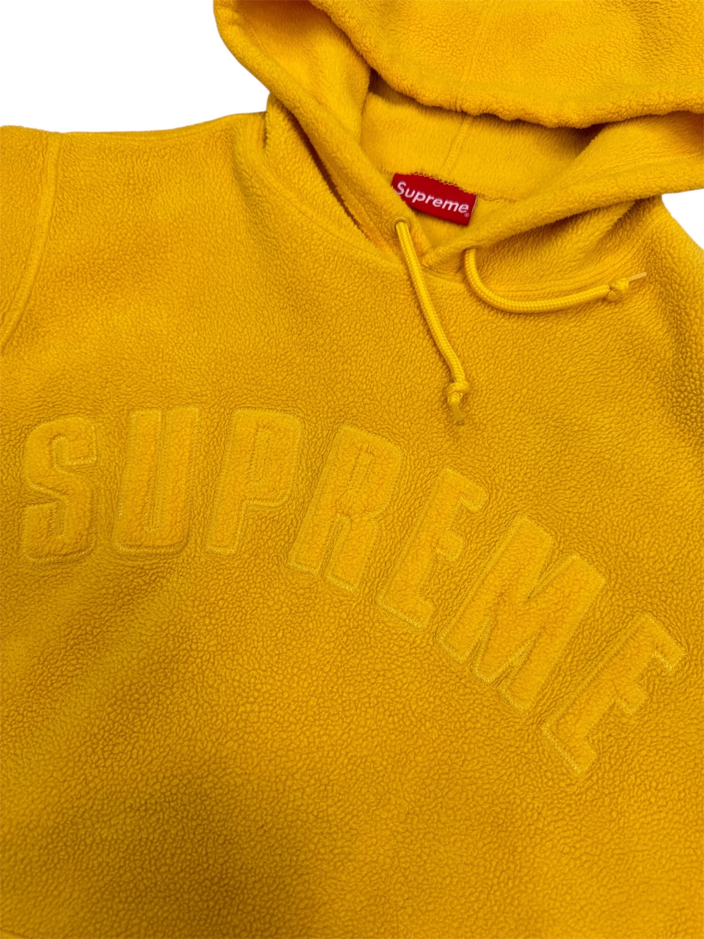 (Pre-Owned) Supreme Hoodie "Arc Teddy Fleece" Yellow Size M