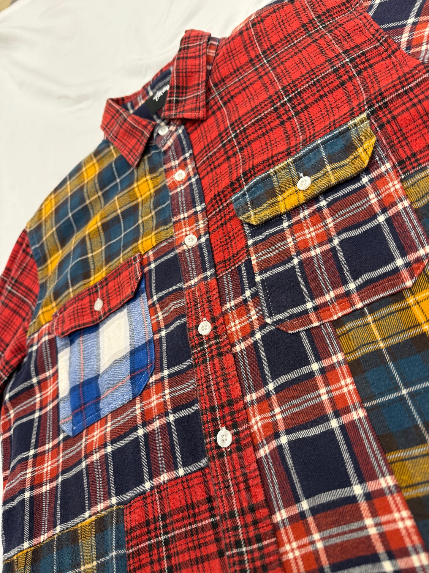 (Pre-Owned) Stüssy Mixed Plaid Flannel Shirt - Size L