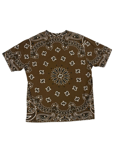 (Pre-Owned) Supreme "Brown Bandana" Small Box Logo T-Shirt Size L