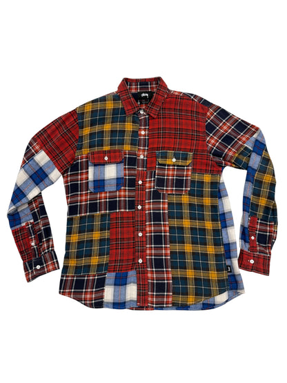 (Pre-Owned) Stüssy Mixed Plaid Flannel Shirt - Size L