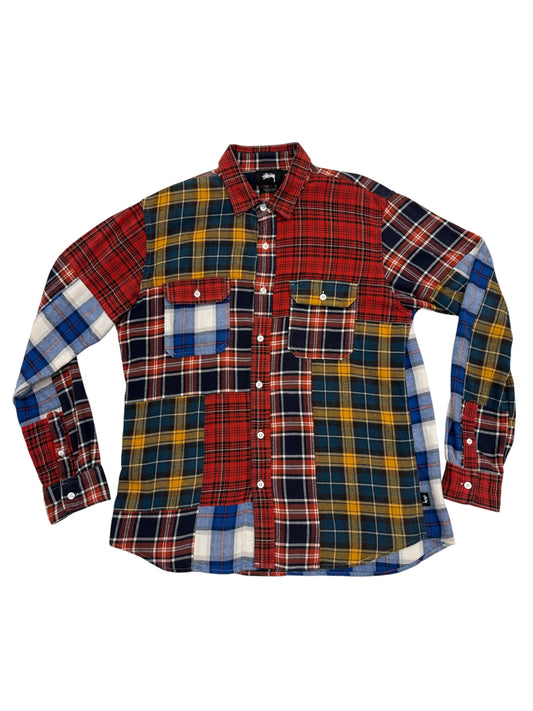 (Pre-Owned) Stüssy Mixed Plaid Flannel Shirt - Size L