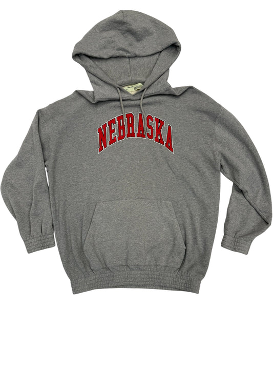 (Pre-Owned) Off-White "Nebraska" Hoodie Grey Size XL