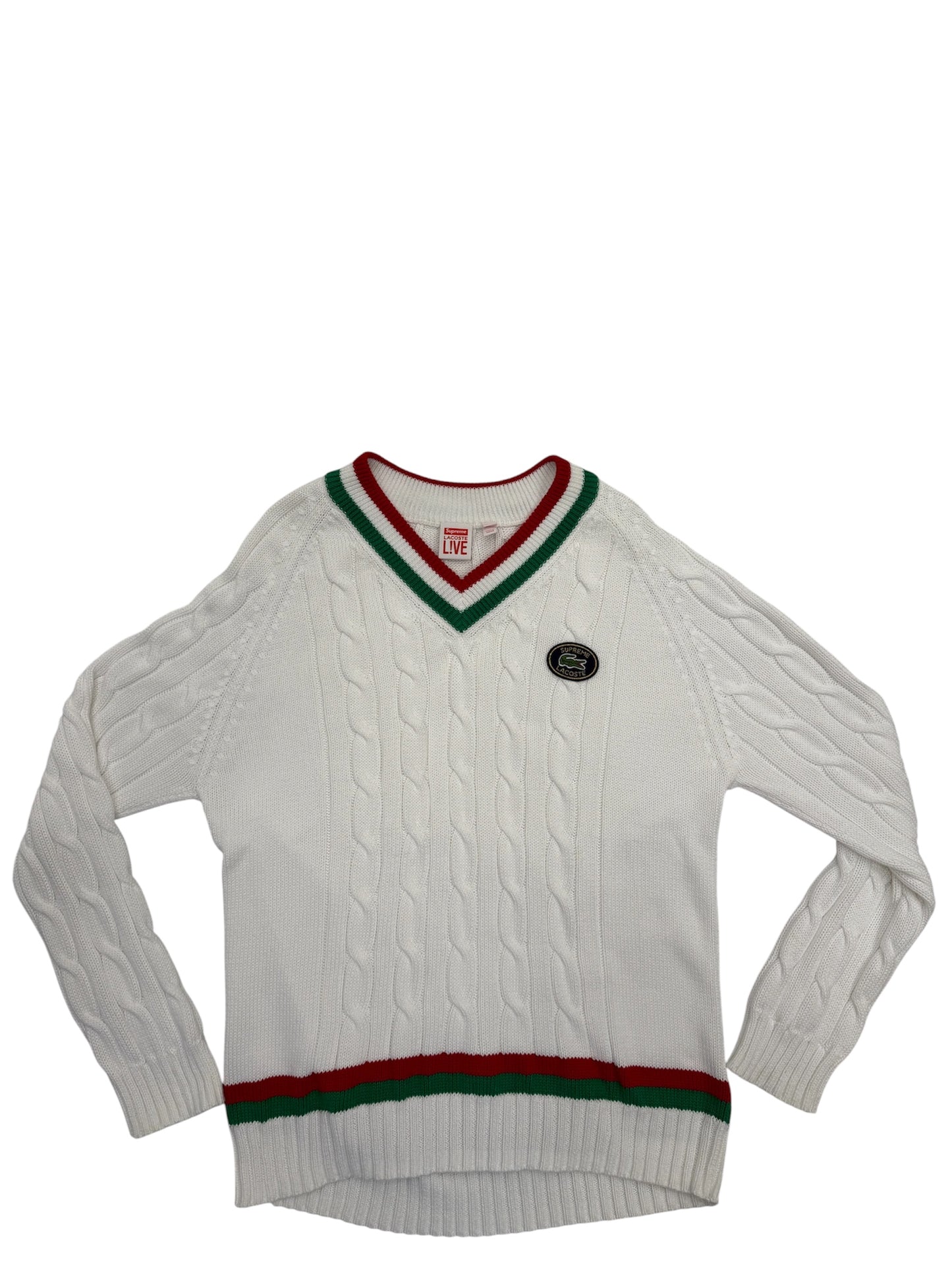 (Pre-Owned) Supreme x Lacoste Tennispullover  - Size XL