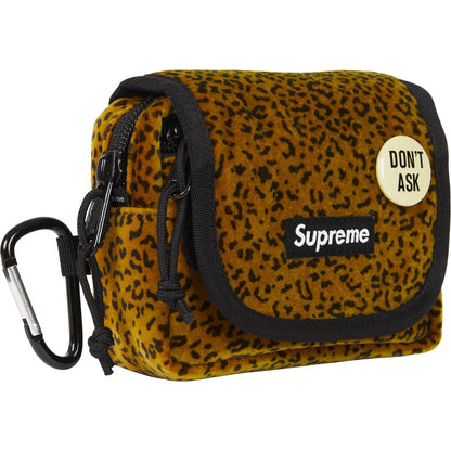 Supreme Velvet Mini Pouch Red Leopard Vorderseite in rotem Leopardenmuster