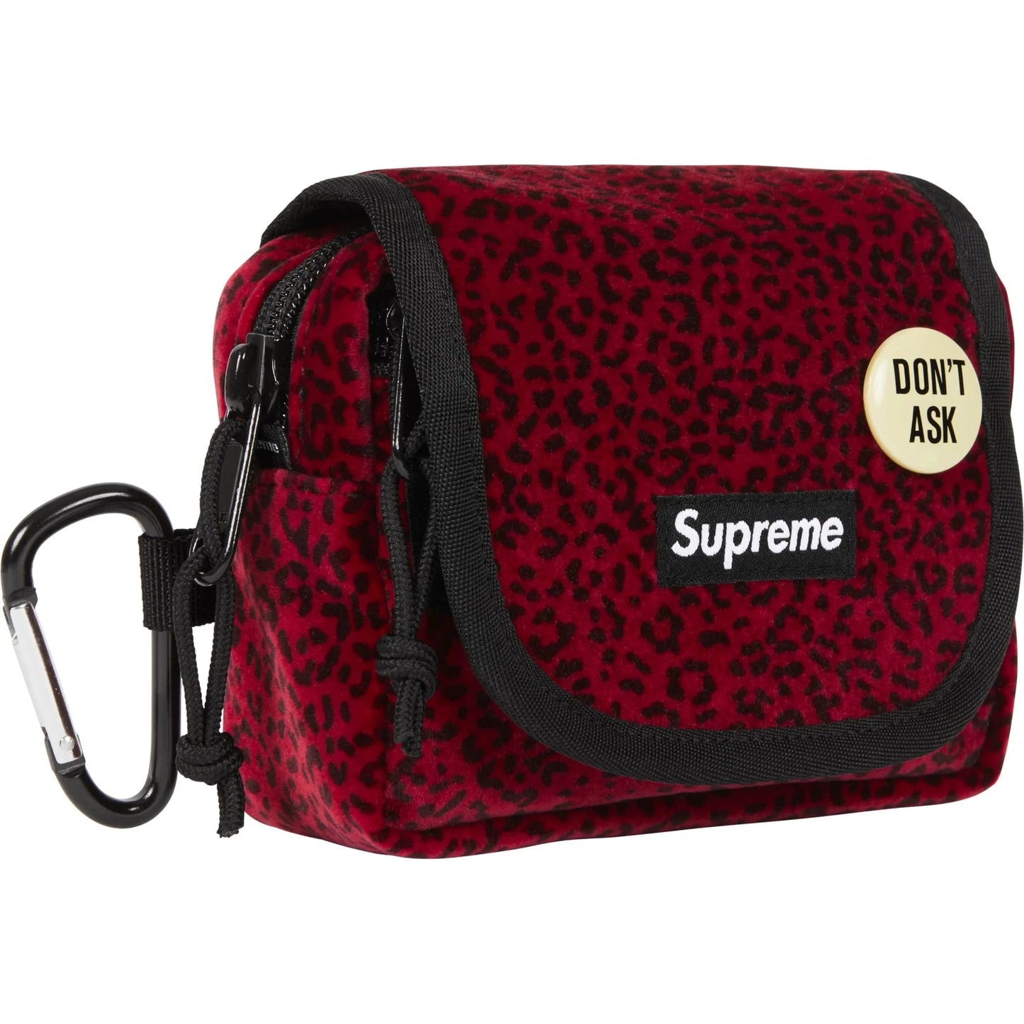 Supreme Velvet Mini Pouch "Red Leopard"