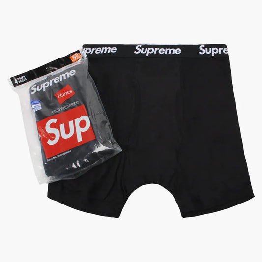 Supreme x Hanes Boxer Briefs (4 Pack) "Black"