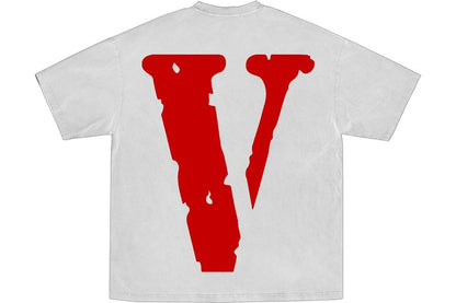 YoungBoy NBA x Vlone Reaper's Child Tee – Rückansicht mit auffälligem, rotem Vlone-Logo