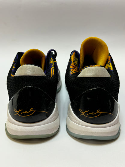 Nike Kobe 5 Protro Lakers Rückansicht – Fersenbereich mit Used-Zustand sichtbar