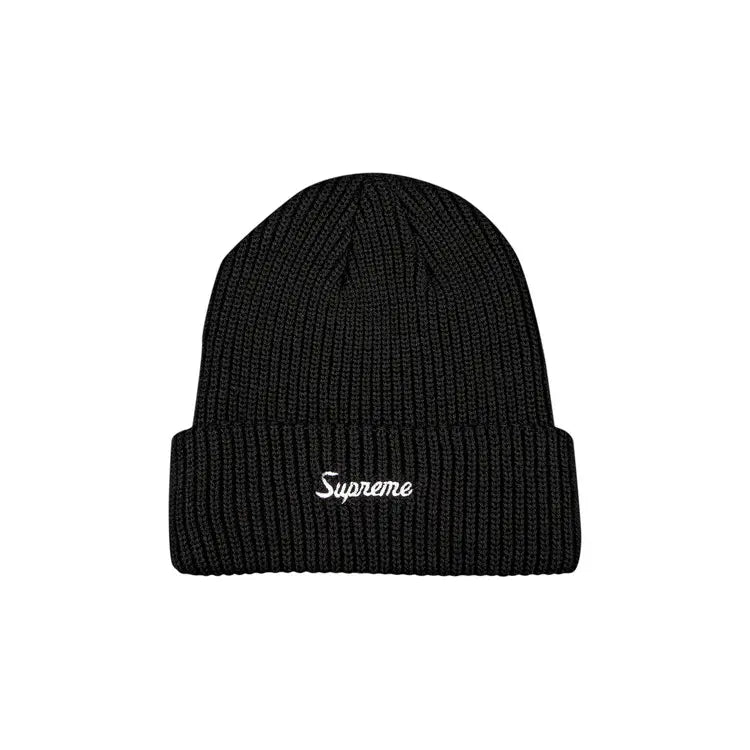 Supreme Loose Gauge Beanie FW25 Light Blue Vorderansicht mit klarer Struktur